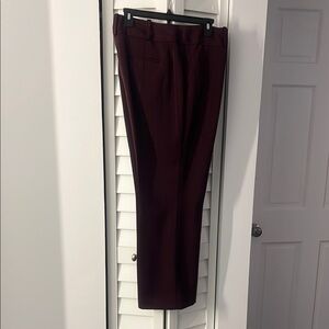Women’s Satin pinstripedBurgundy Pants
